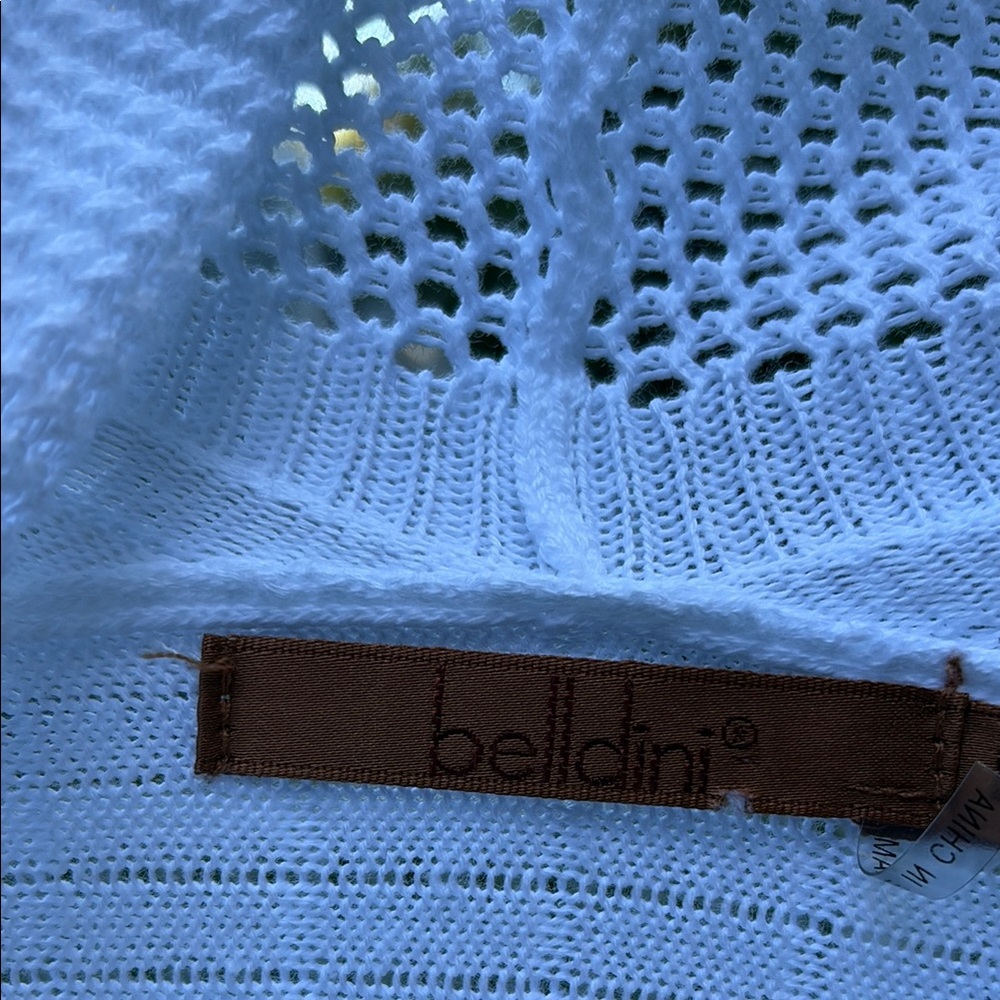 Belldini White Ribbed Cardigan - Picture 4 of 7